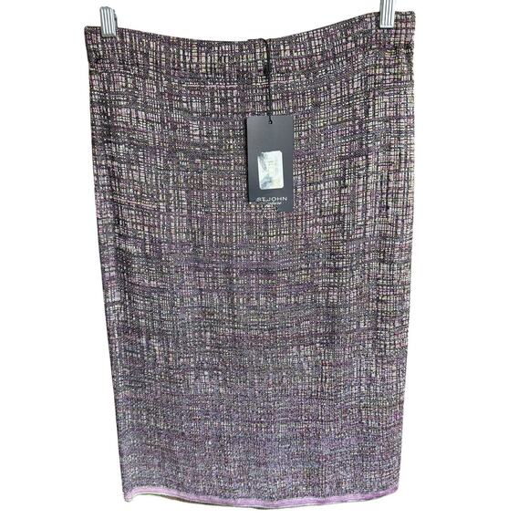 Vtg St John Couture Pencil Skirt K752003 Viscose Sz 10 Amarinth Multi Oldmoney - Picture 1 of 9